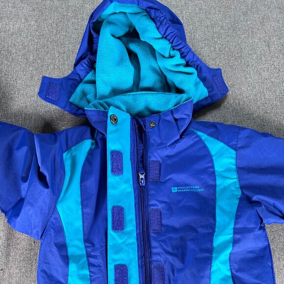 Mountain Warehouse Hooded Winter Jacket Kids 2-3 Blue Casual Outdoor - Picture 4 of 11